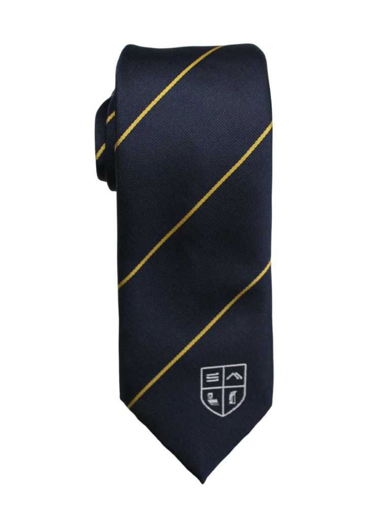 The Catlins Area School Tie Navy/Gold