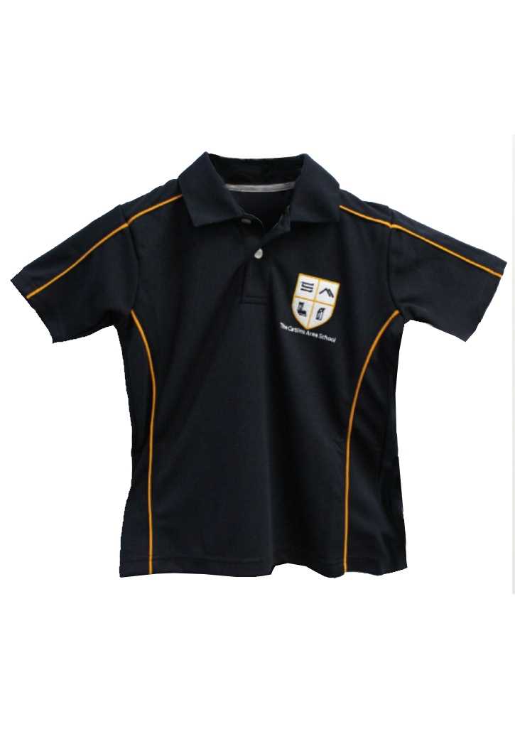 The Catlins Area School  Polo Navy/Gold Kids