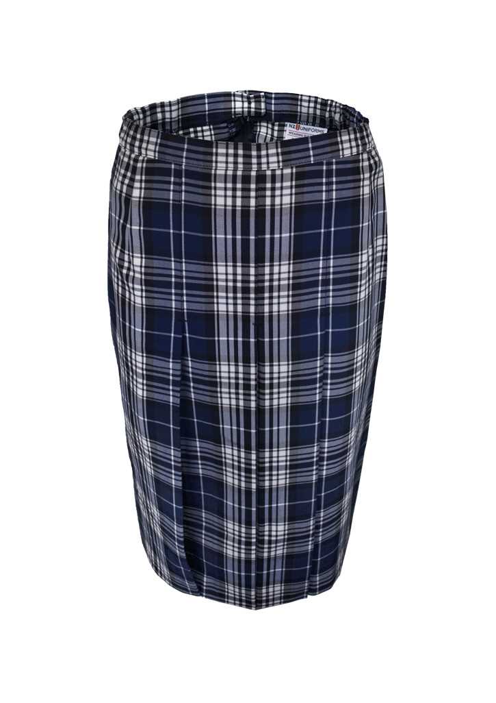 The Catlins Area School Senior Skirt Royal/White Tartan