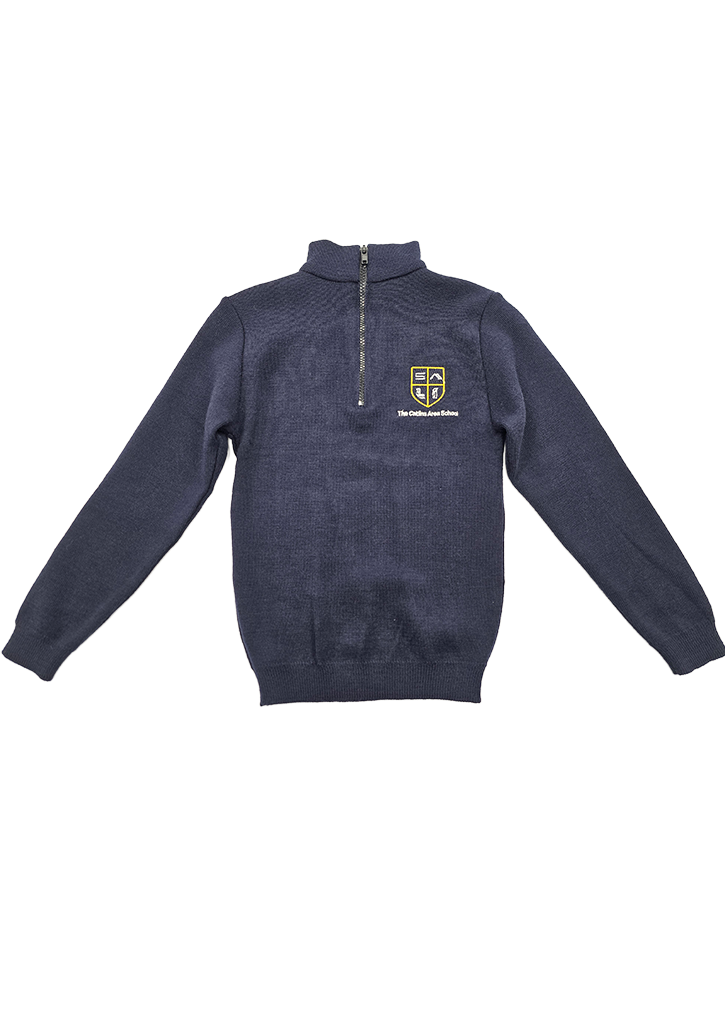 The Catlins Area School Quarter Zip Jersey Navy